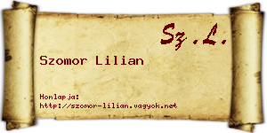 Szomor Lilian névjegykártya
